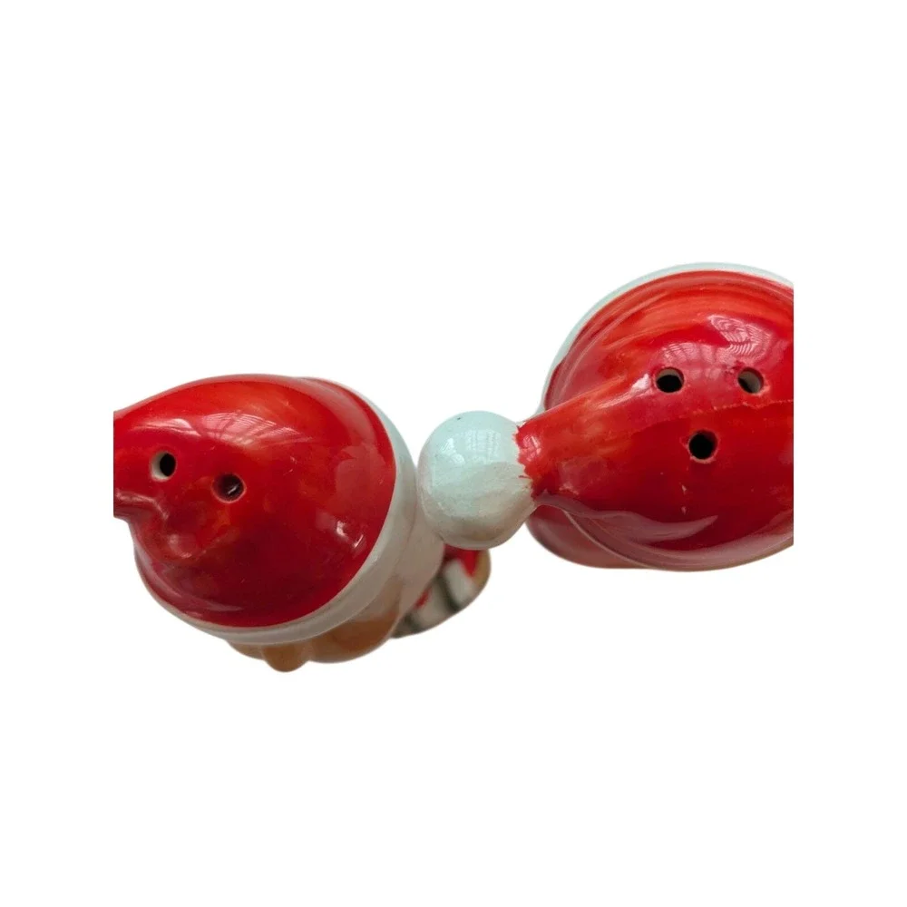 Vintage Ceramic Santa Claus Merry Christmas Salt Pepper Shakers Japan‎
